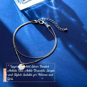 ʕ·ᴥ·ʔJozape Anklet Silver Long Layered